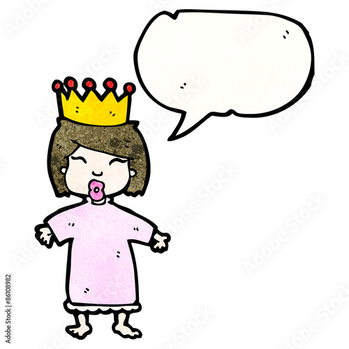 cartoon spoiled little princess
