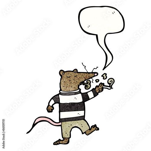 smoking rat cartoon