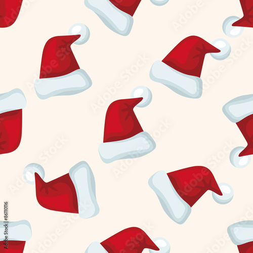 Christmas hat  seamless pattern