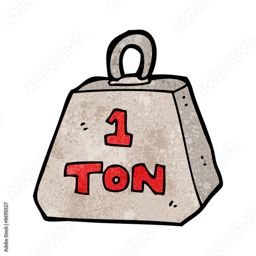 cartoon one ton weight