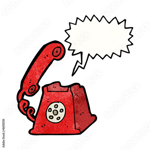cartoon telephone ringing