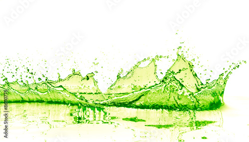 green drink splash a summer celebration abstract