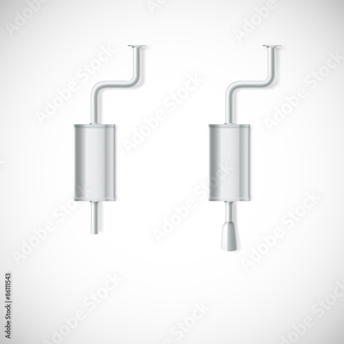 Car mufflers set.