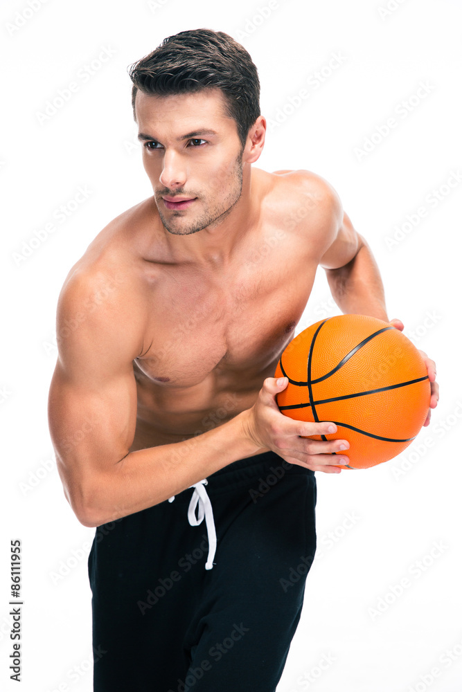Portrait of a man playing in basketball Portrait of a man playing in basketball