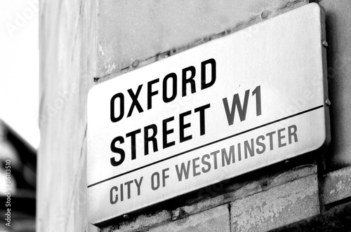 Oxford street sign in London England UK photo