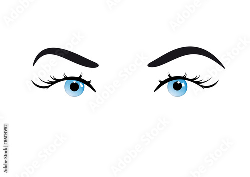 Vector Closeup eyes of girl