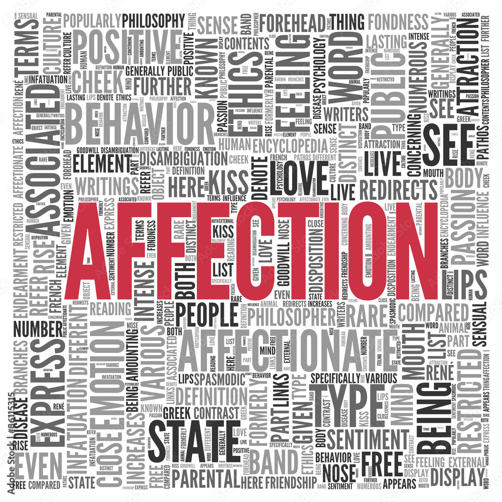 AFFECTION Word Tag Cloud Design Stock Illustration | Adobe Stock