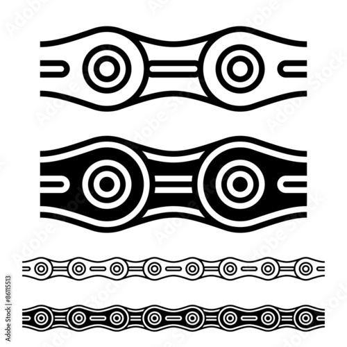 vector bicycle chain seamless silhouettes