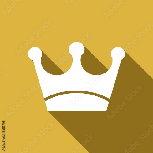 Icon Crown  with a long shadow