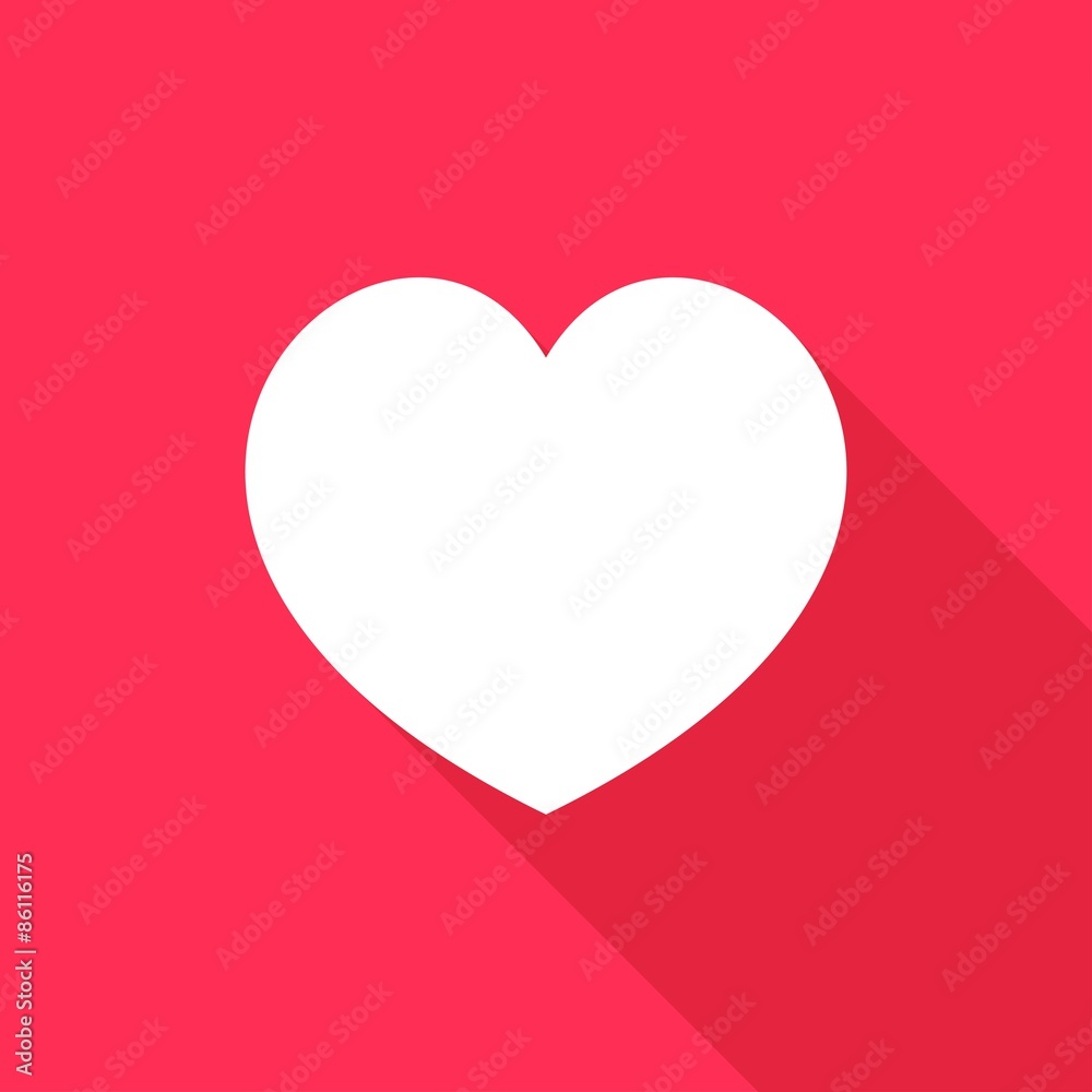heart icon with a long shadow heart icon with a long shadow