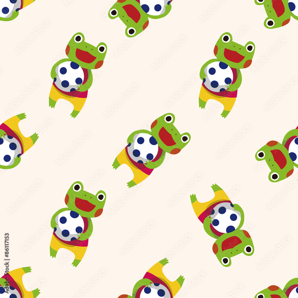 Obraz premium summer animal frog icon 10,seamless pattern