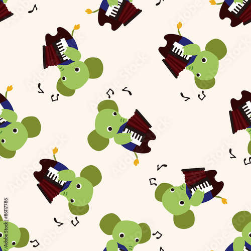 musical animal,ephant icon 10,seamless pattern photo