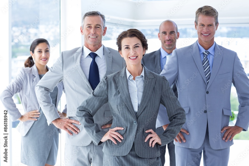 Business colleagues standing in a row Business colleagues standing in a row