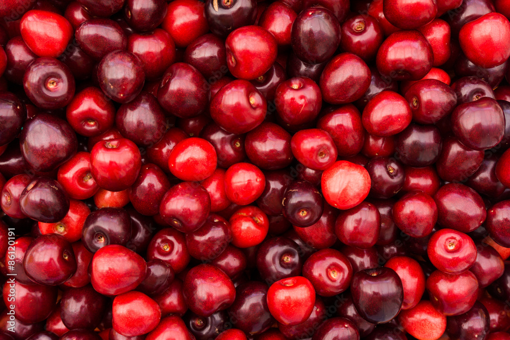 Red Cherries. Cherry selection. Background of ripe cherries Red Cherries. Cherry selection. Background of ripe cherries
