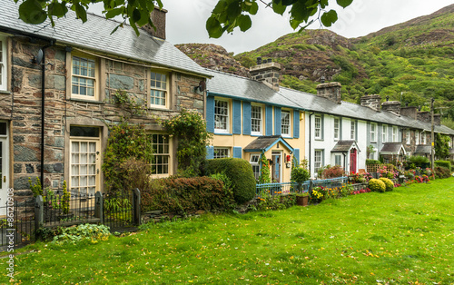 Canvas Print Welsh Cottages