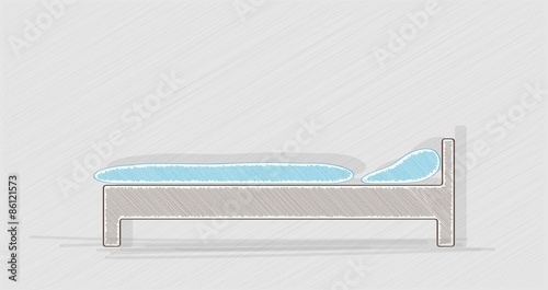 blue bed
