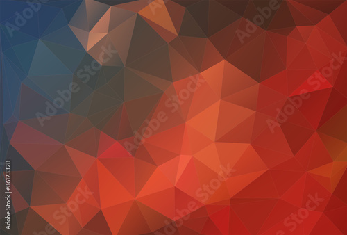Red Abstract polygonal background.