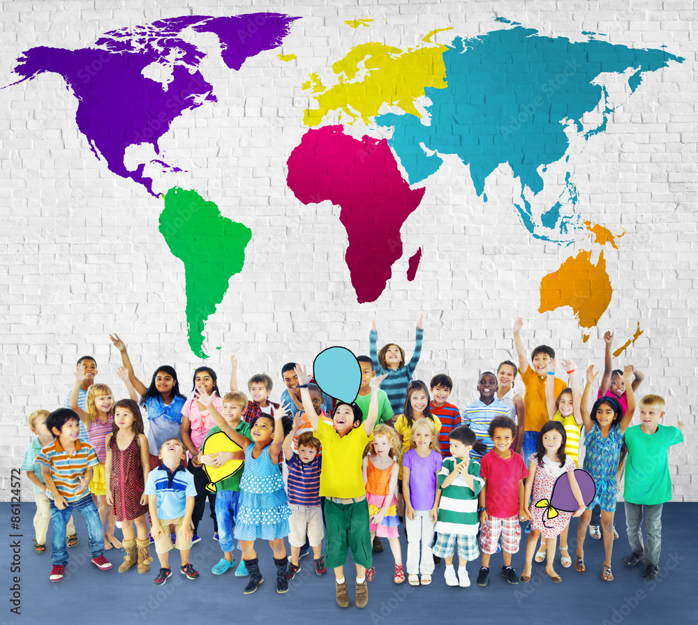 Obraz premium Global Globalization World Map Environmental Concservation Conce