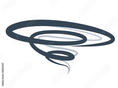 tornado spiral vector symbol icon of hurricane