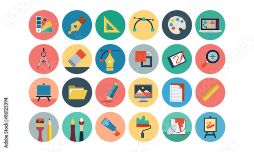 Flat Design Vector Icons 1
