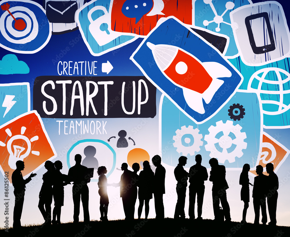 Obraz premium Start Up Launch Growth Success Idea Business Concept