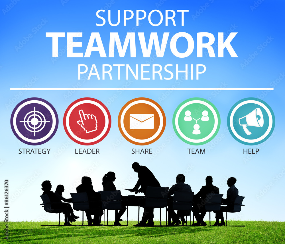 Support Teamwork Partnership Group Collaboration Concept