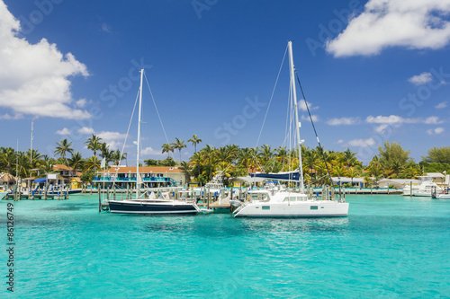 Photo of sailboats along the dock . © Image Supply Co