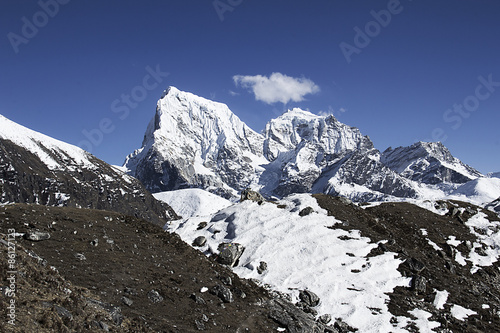 mountain peaks in himalayas