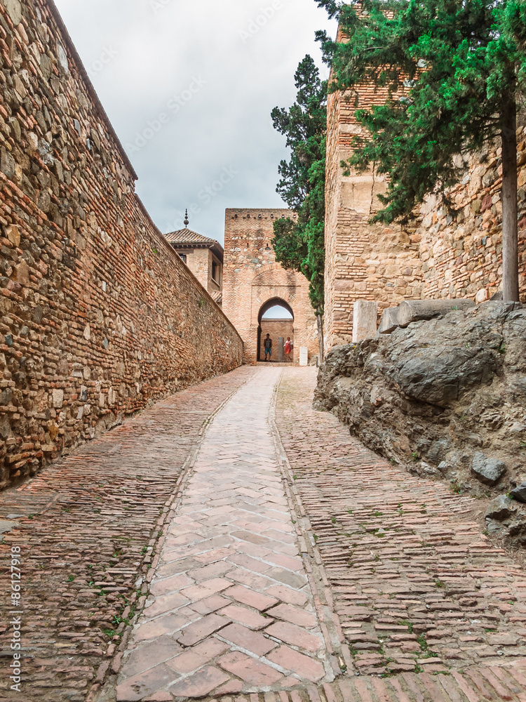 Way up to the Alcazaba in Málaga