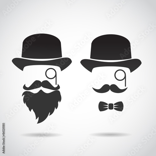 Retro gentleman. Vector illustration.