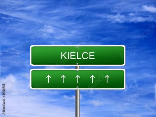 Kielce City Poland Sign