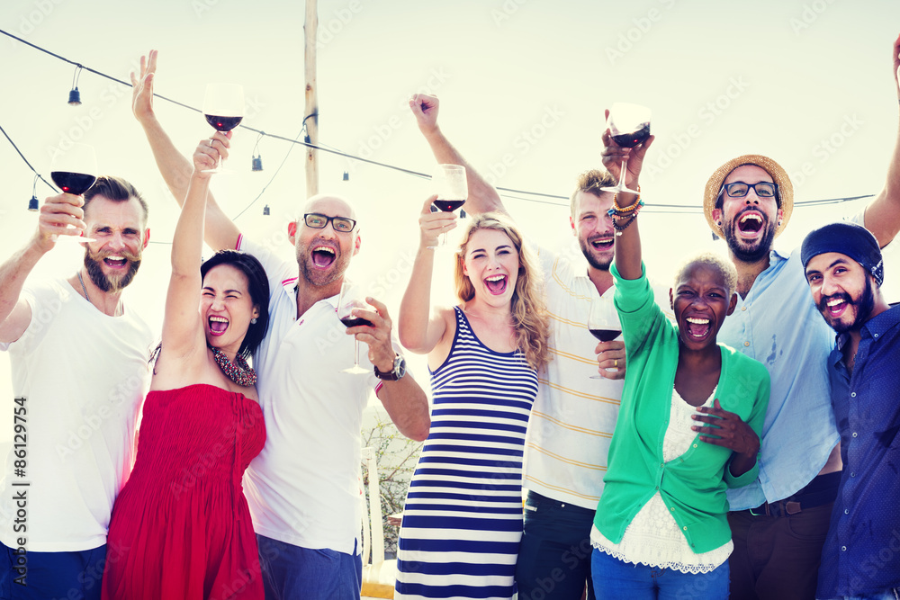 Fototapeta premium Friends Friendship Celebration Outdoors Party Concept