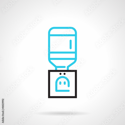Cooler black and blue line vector icon