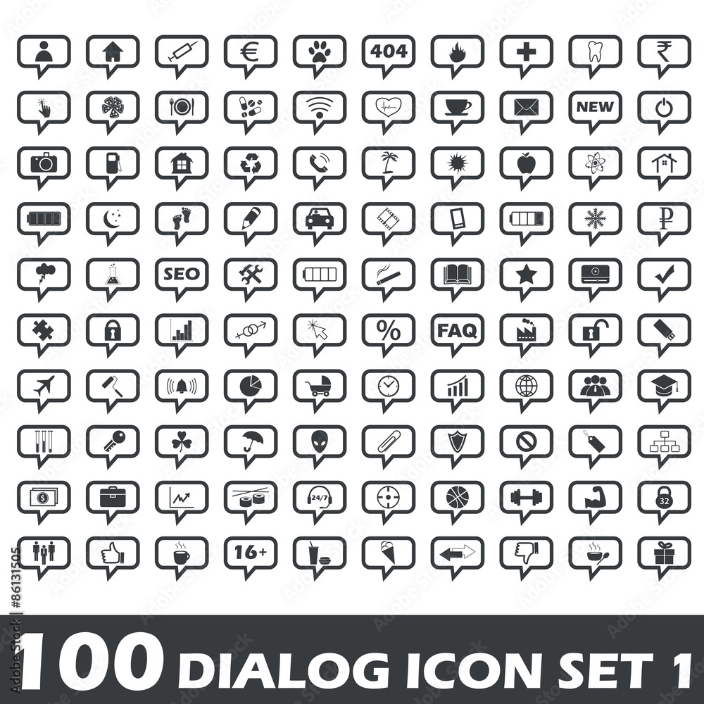 Dialog icon set 1