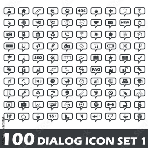 Dialog icon set 1