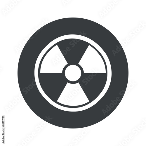 Monochrome round hazard icon
