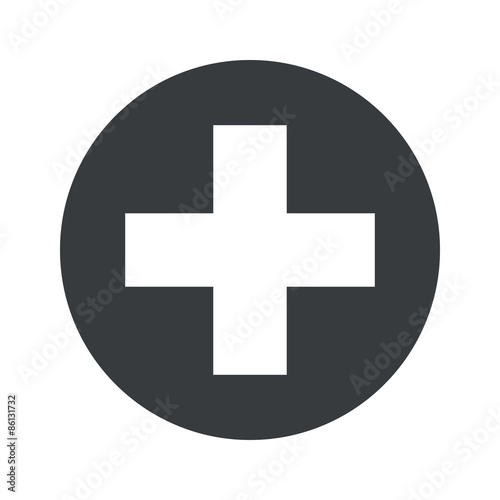 Monochrome round add icon