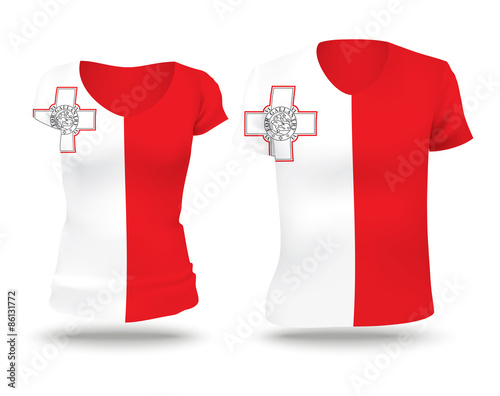 Flag shirt design of Malta