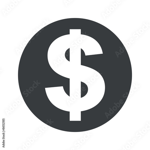 Monochrome round dollar icon
