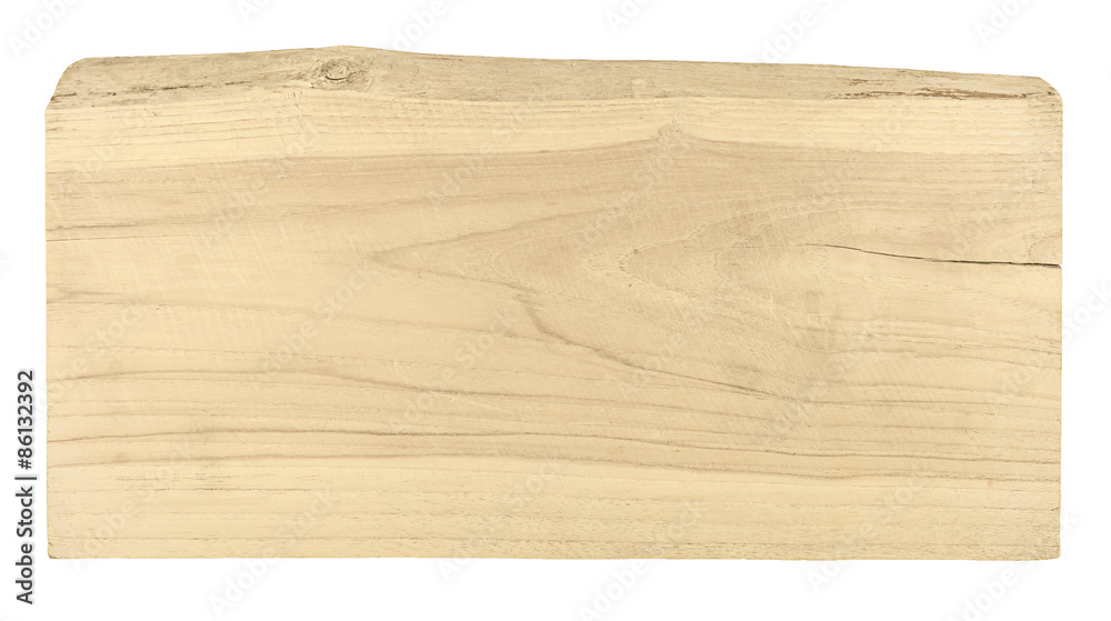 old plank wood isolated on white background