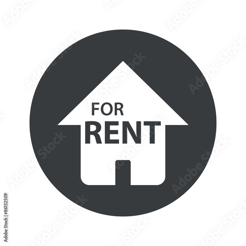 Monochrome round For Rent icon