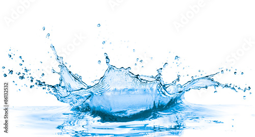 blue water splash