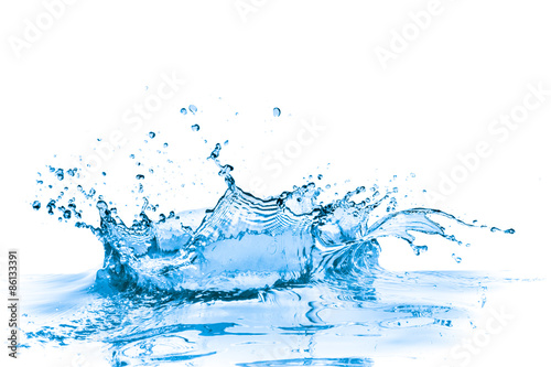 blue water splash