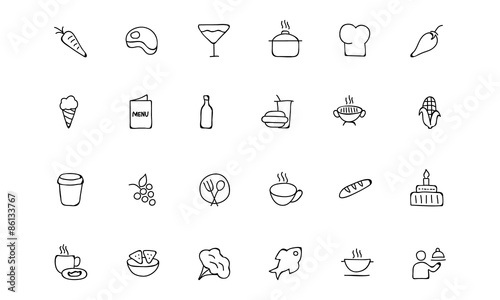Food Hand Drawn Outline Vector Icons 2

