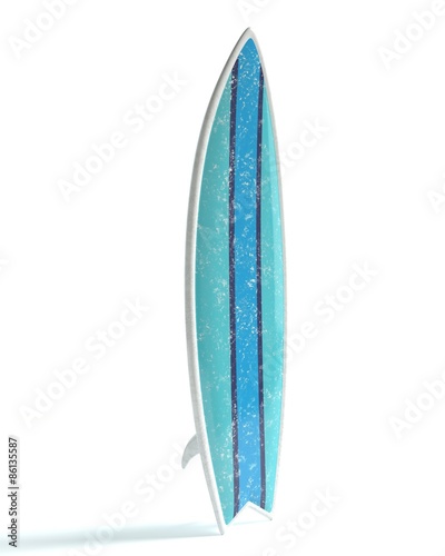 Photography 3d illustration of a surfboard