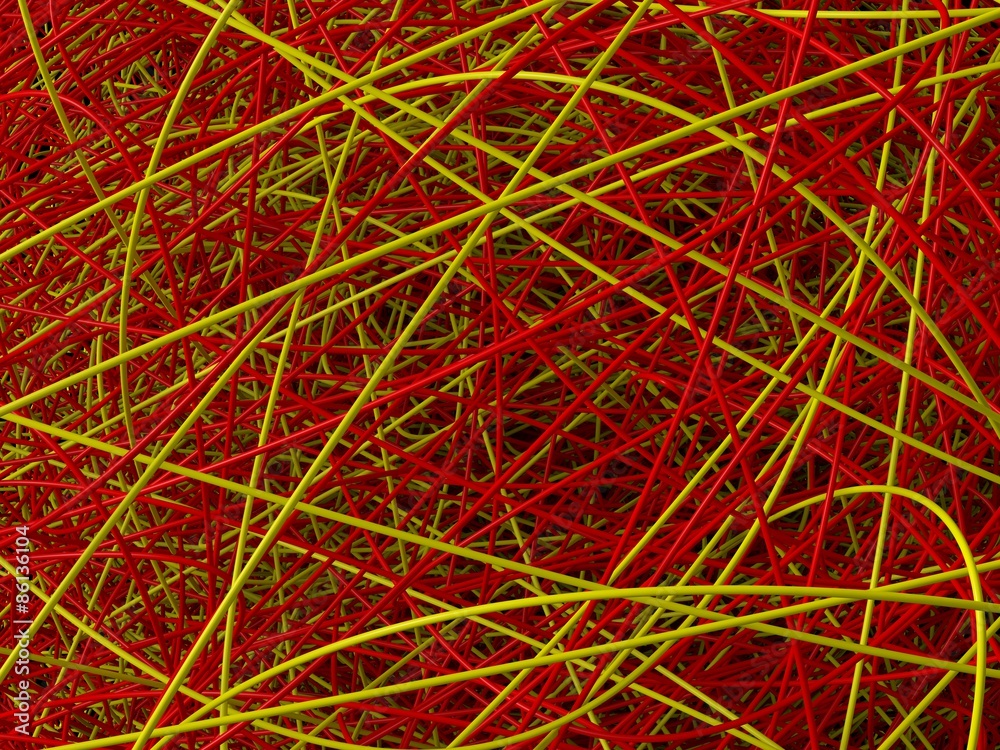 3d abstract of tangled wires. 3d abstract of tangled wires.