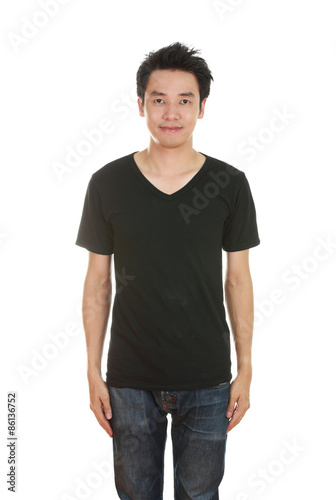man with blank t-shirt © geargodz