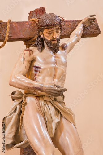 Cordoba - carved satatue of Christ descending from the cross photo