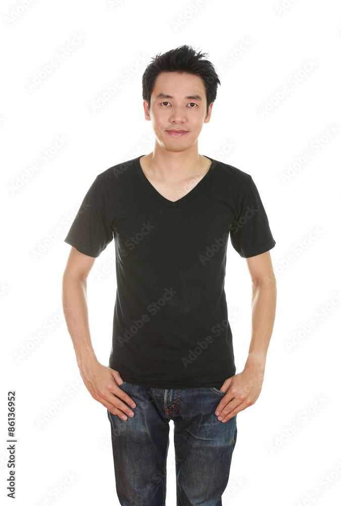 Fototapeta premium man with blank t-shirt