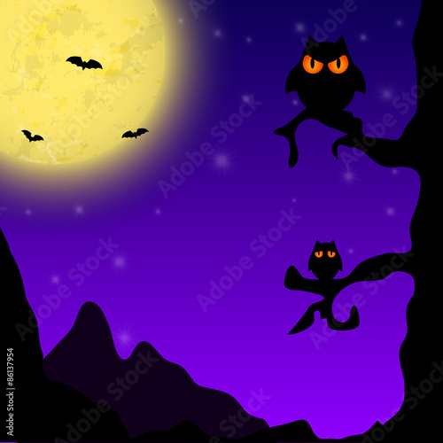 Magic Halloween background